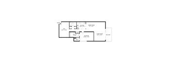 one bedroom one bath floorplan with a den at Cheverly Station, Cheverly, Maryland
