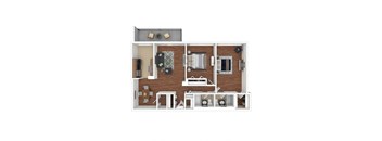 2 Bedroom Floor Plan at Colesville Towers Apartments, Silver Spring, MD, 20910