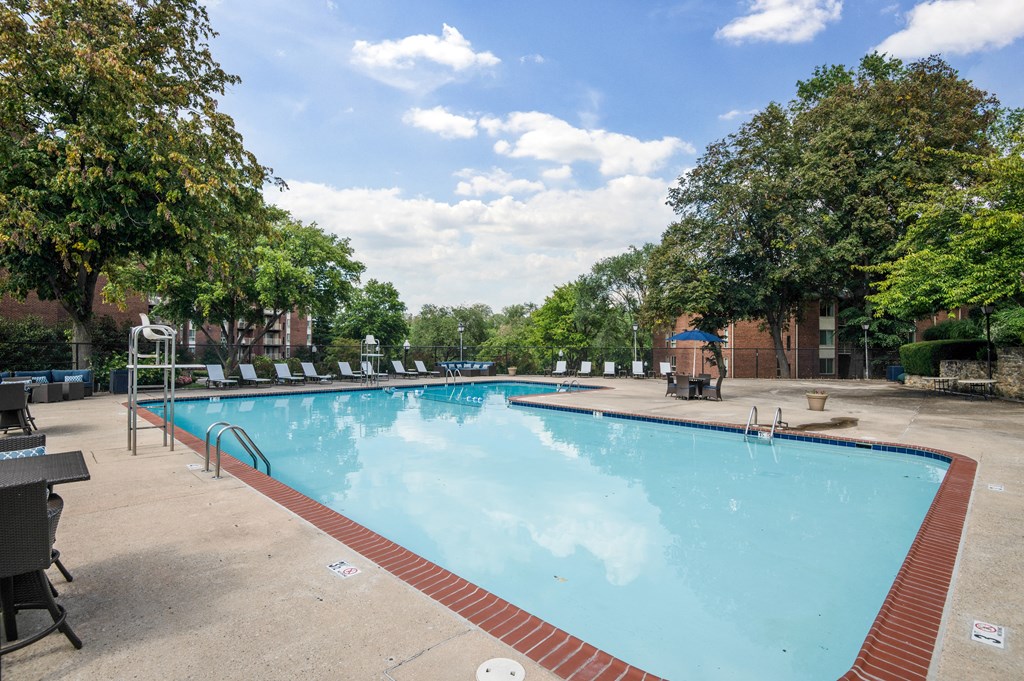 Swimming Pool With Lounge Chairs at Aspen at Lake Trail, Columbia, MD 21045