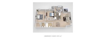 2BR 1.5 BA 1017 sqft at Aspen at Lake Trail, Maryland