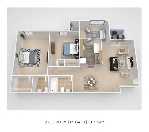 2BR 1.5 BA 1017 sqft at Aspen at Lake Trail, Maryland