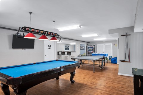 Game Room With Pool Table Game Room With Pool Table at Columbia Pointe, Columbia, Maryland