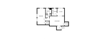 one bedroom floorplan 676 sqft at Empire, Washington