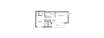 a floor plan of a house with a bedroom and a living room at GrandView Apartments, Virginia, 22041