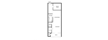 a floor plan of a house with a bedroom and a living room at GrandView Apartments, Falls Church, 22041
