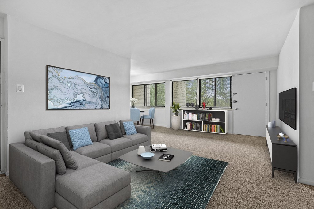 furnished living room at Seven Springs Apartments, College Park, MD, 20740