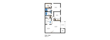 2 bedroom floor plan