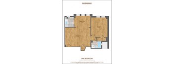 3RB Floor Plan at Miramar, Washington, 20005