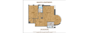 One Bedroom Floor Plan at Majestic, Washington