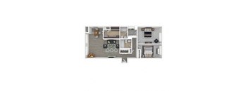 2 Bedroom 2 Bath Floor Plan at Metro 710, Maryland