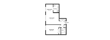 One bedroom 650 sq ft at Remington Place, Fort Washington, MD, 20744