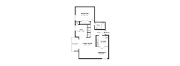 one bedroom and den floorplan at Remington Place, Fort Washington, MD