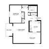 one bedroom floorplan 770 sf