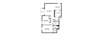 2 bedroom floorplan at Remington Place, Fort Washington, MD, 20744