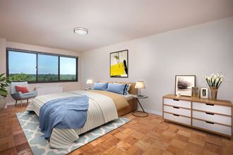 Bedroom at Colesville Towers Apartments, Silver Spring, Maryland