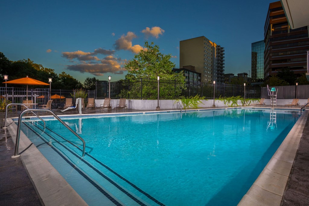 Twilight Pool at Colesville Towers Apartments, Silver Spring