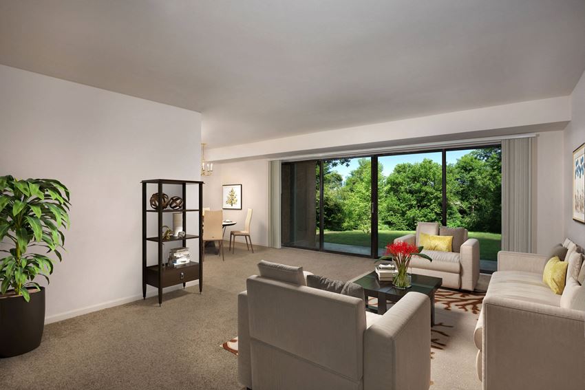 Modern Living Room Modern Living Room at GrandView Apartments, Falls Church, VA, 22041