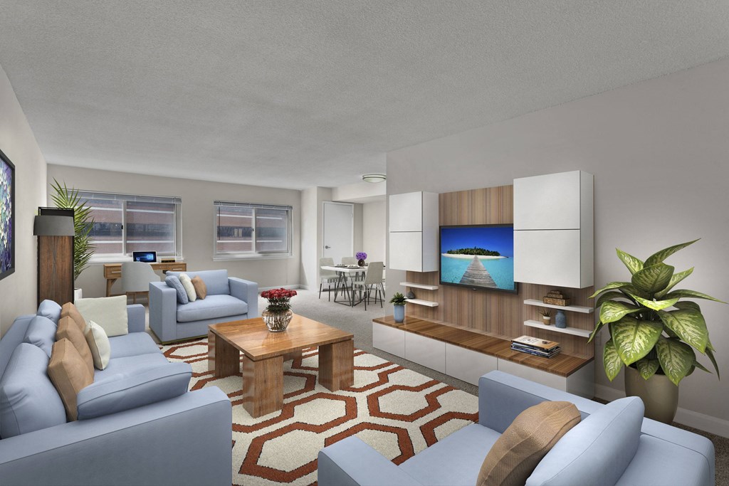 Modern Living Room at Metro 710, Maryland