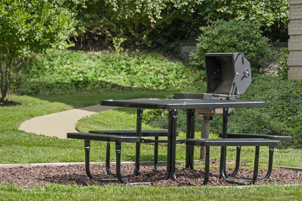Grilling station at Versailles Apartments, Towson, Maryland