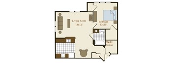 The B&A Floor Plan at Hammarlee House Apartments, Glen Burnie, MD, 21060