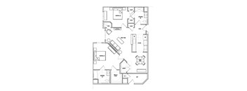 Unit-2C-UFAS Floor Plan at Perryman Station Apartments, Maryland, 21001