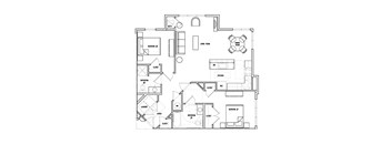 Unit-2D-UFAS Floor Plan at Perryman Station Apartments, Maryland