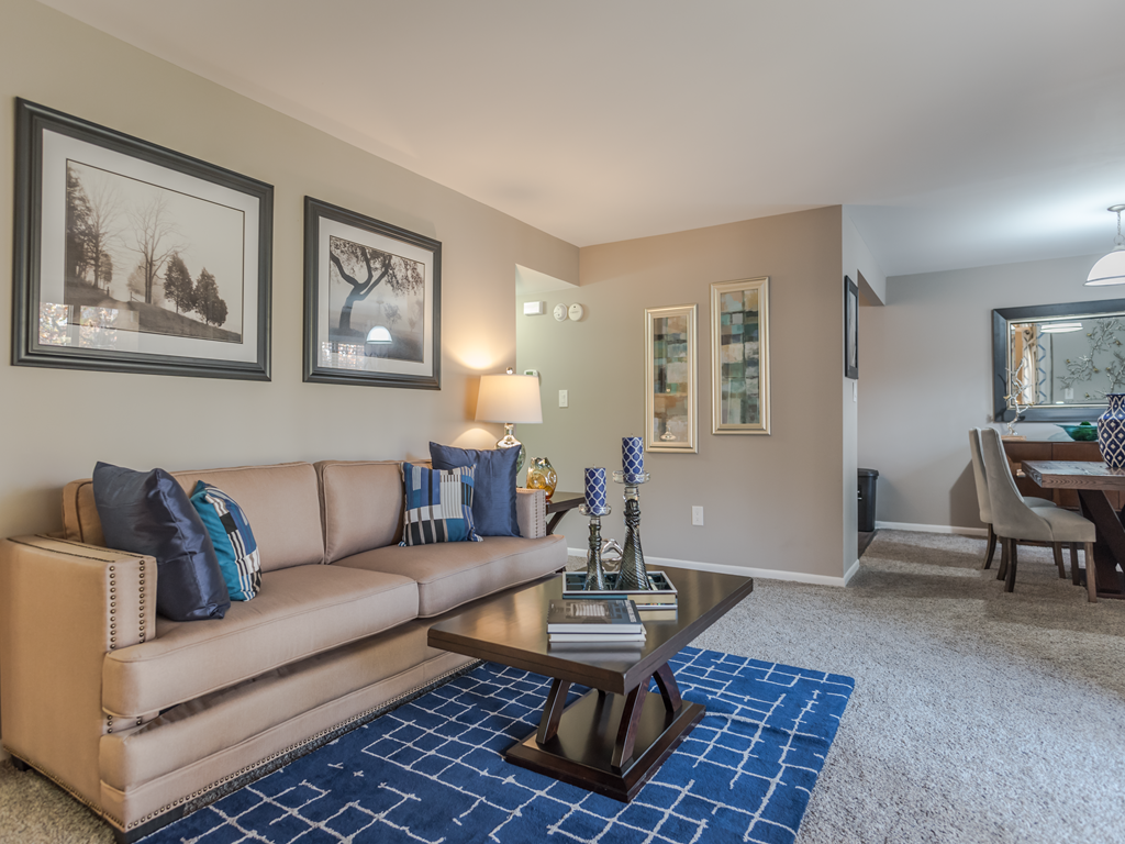 Modern Living Room at Versailles Apartments, Towson, MD