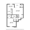 1 bedroom floor plan at Versailles apartments in Towson, MD