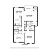 2 bedroom floor plan at Versailles apartments in Towson, MD