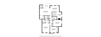 3 BDRM Floor Plan at Versailles Apartments, Towson, MD