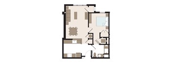 The Oriole Floor Plan at Chapel Springs Apartments, Perry Hall, 21128