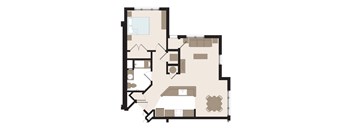 The Baltimore Floor Plan at Chapel Springs Apartments, Perry Hall, Maryland