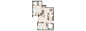 The Raven Floor Plan at Chapel Springs Apartments, Maryland, 21128