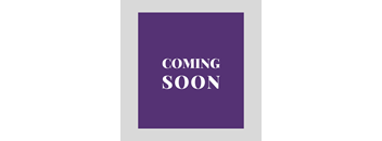 a purple box with the words coming soon on it