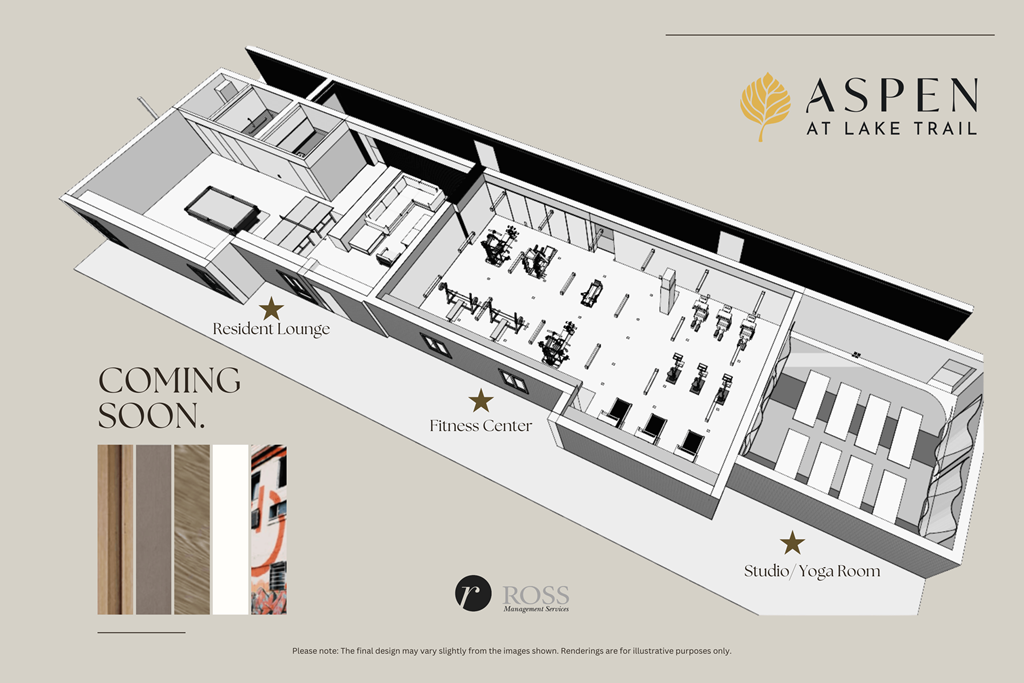 Amenities Floor Plan at Aspen at Lake Trail, Maryland, 21045