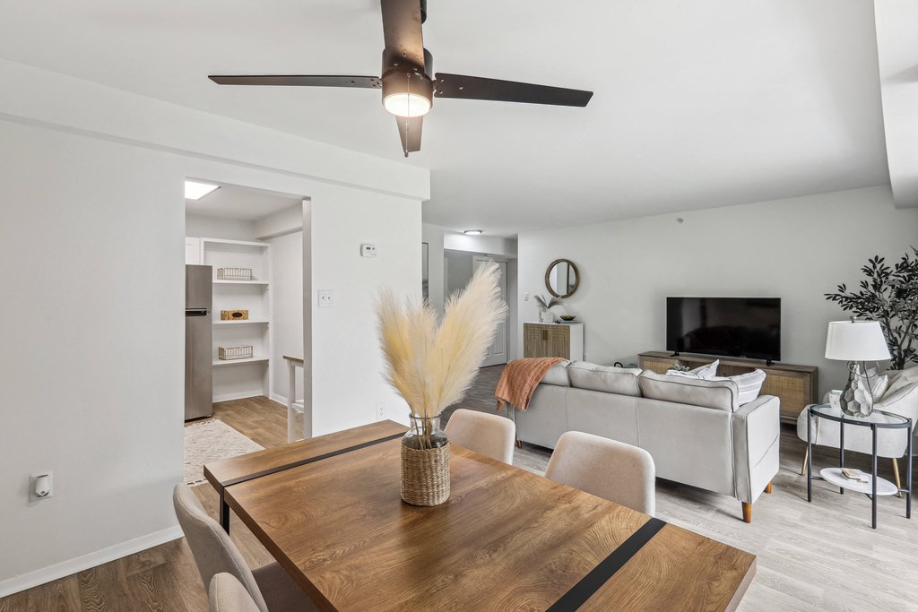Warm Living And Dining Room at Aspen at Lake Trail, Columbia, MD 21045