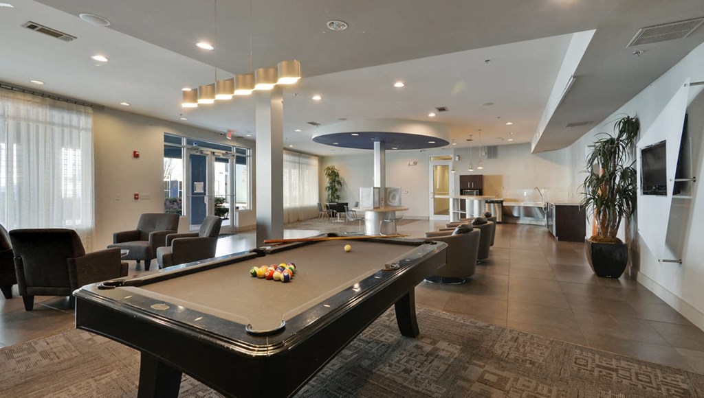 Clubhouse Billiards Table at Optimist Lofts, Georgia