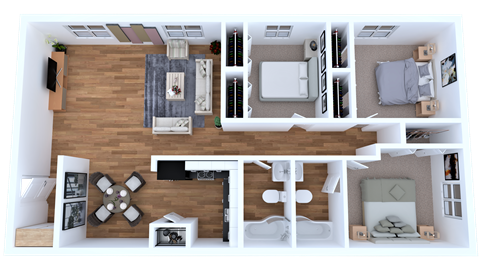 3 bed 2 bath floor plan at Lory of Harbison, South Carolina, 29212