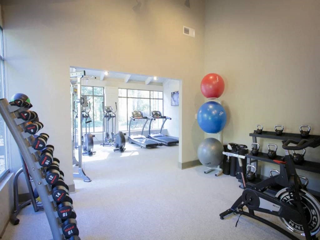 the gym at the apartments for rent