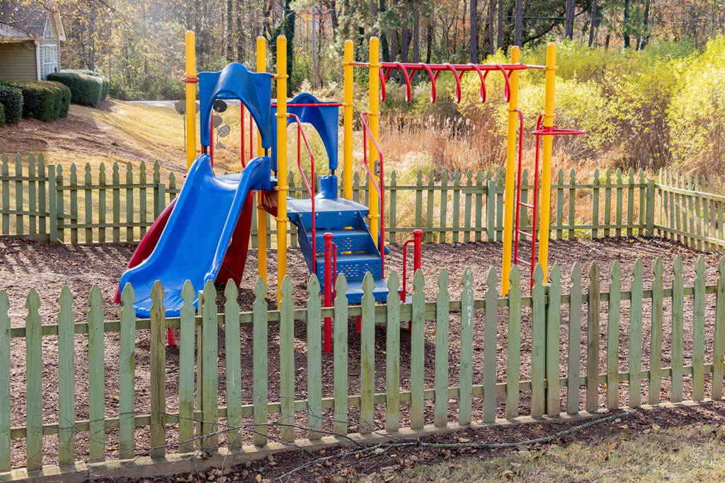 Playground with slides at Twin Springs Apartments, Norcross, GA
