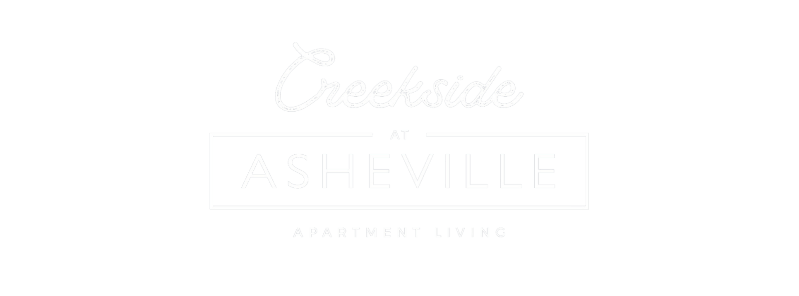 A logo for apartment living in Asheville.