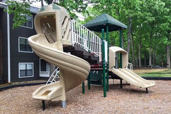 Playground with slides at Amberwood at Lochmere apartments, Charleston, SC