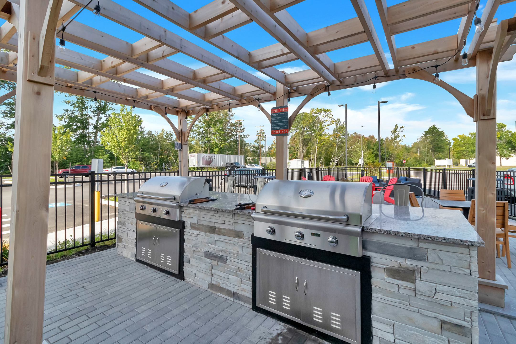 Grill Area at Latitude at South Portland Apartment, Maine, 04106