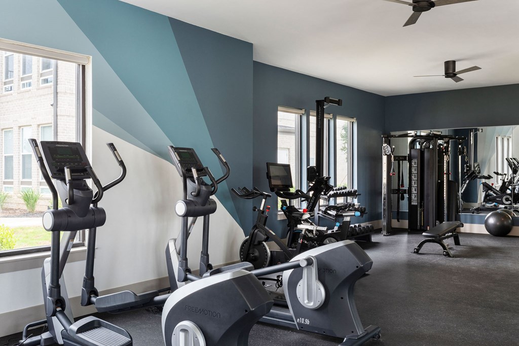 a gym with treadmills and other exercise equipment at The Cannon, Murfreesboro, 37130