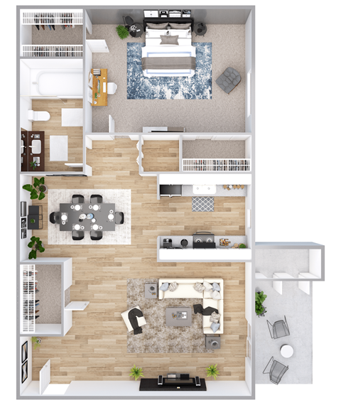 a floor plan of a house with wood paneling and furniture  at 555 Mansell, Roswell, Georgia