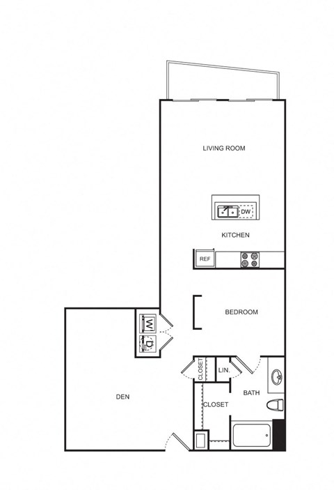 1 bed 1 bath A8 Floor Plan 1 bed 1 bath A8 Floor Plan at Optimist Lofts, Atlanta, 30324