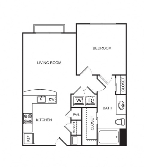 1 bed 1 bath A1 Floor Plan 1 bed 1 bath A1 Floor Plan at Optimist Lofts, Georgia