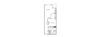1 bed 1 bath A6 Floor Plan at Optimist Lofts, Atlanta, GA