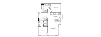2 bed 2 bath B1 Floor Plan at Optimist Lofts, Atlanta, 30324