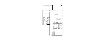 2 bed 2 bath B6 Floor Plan at Optimist Lofts, Georgia, 30324